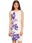 Burple Sleeveless Vintage Print Dress