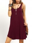 Burgandy Swing Tank Dress