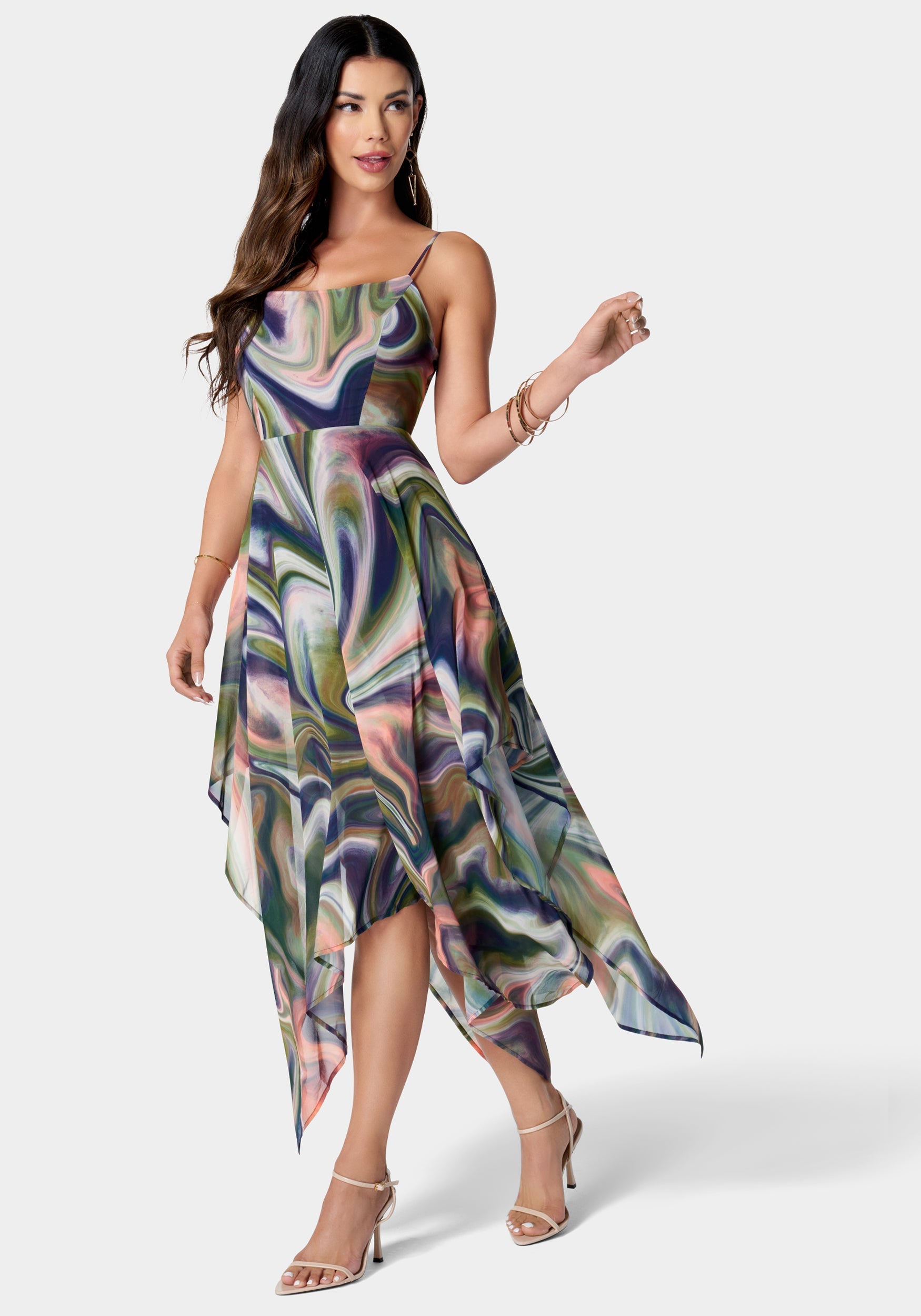 Printed Tie Back Maxi