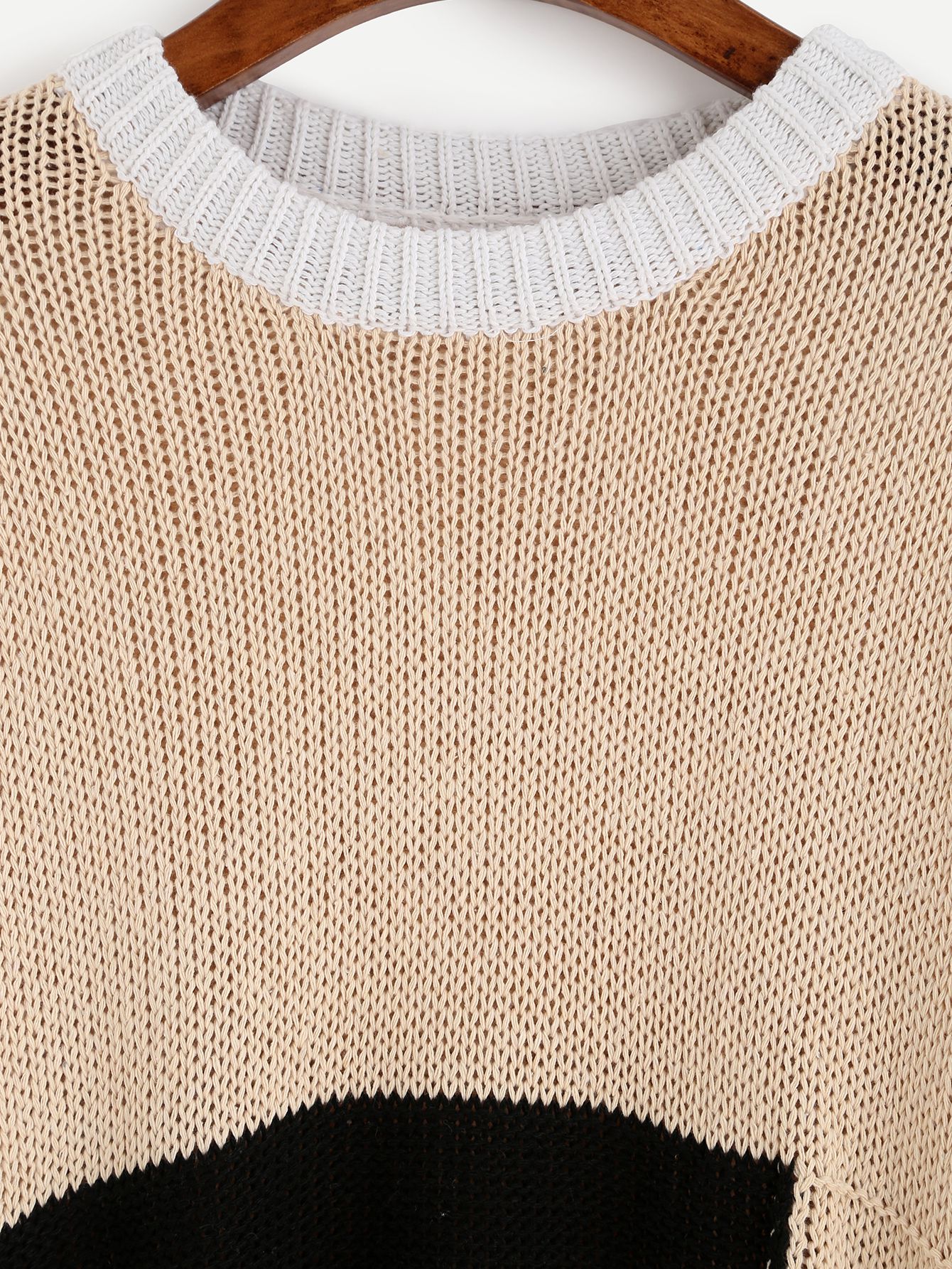 Color Block Drop Shoulder Textured Sweater Dress