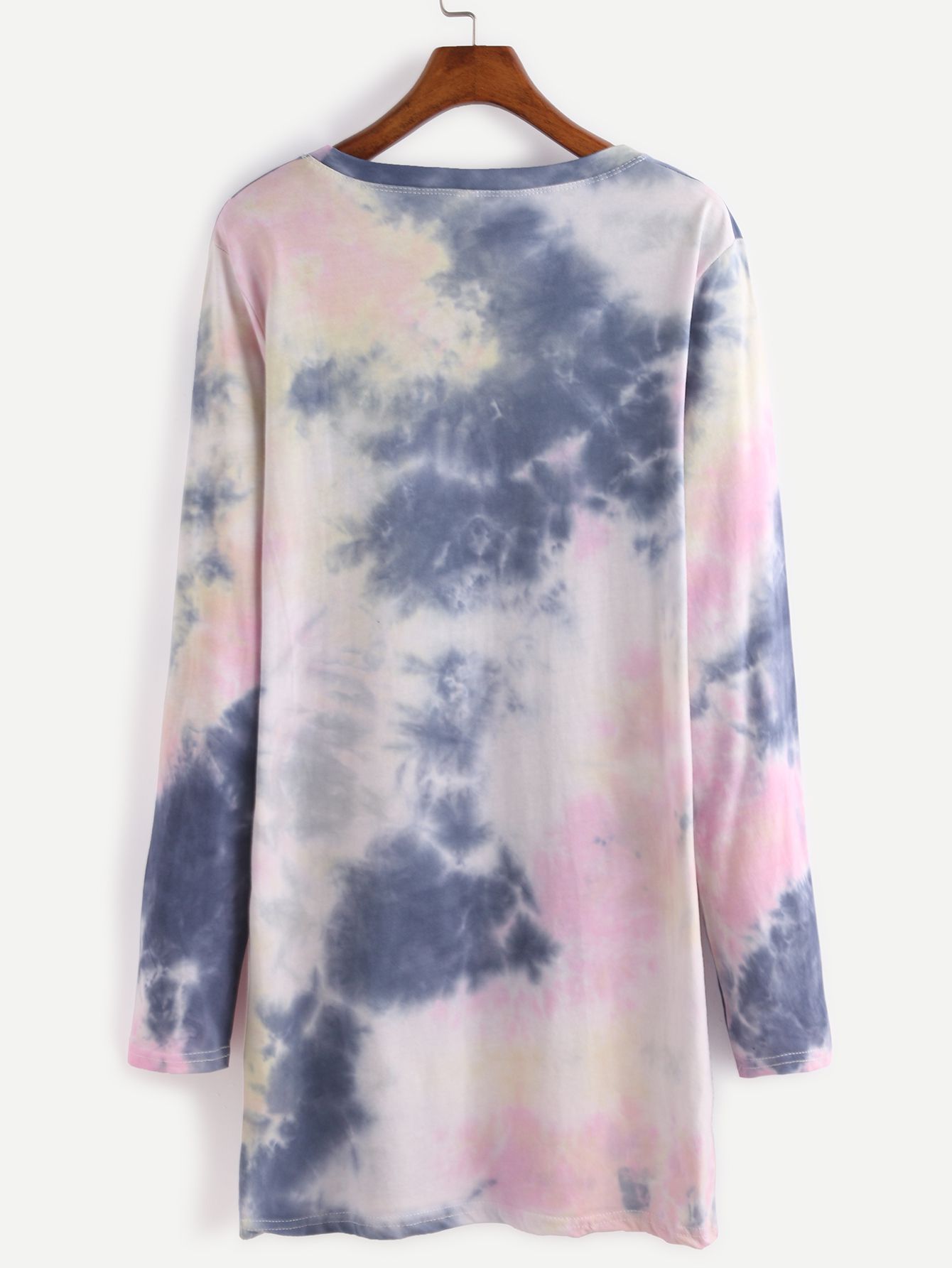 Tie Dye Long Sleeve T-shirt Dress